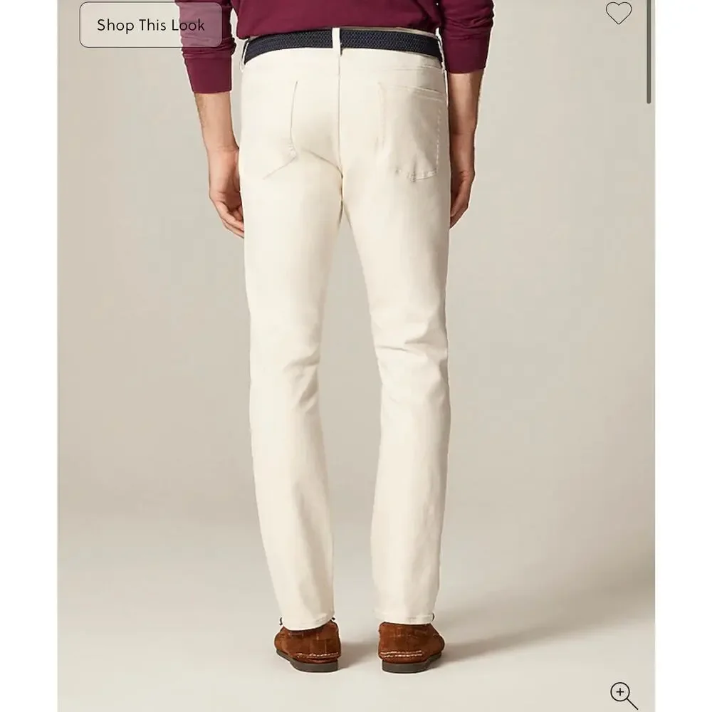 J. Crew 484 Slim-fit Bergen five-pocket pant in Sandwashed Canvas NWT size 35/32